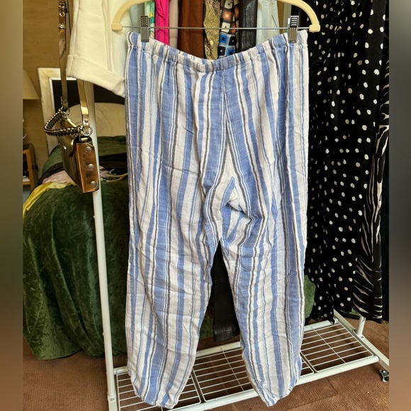 Onia Linen Striped Pants Medium - Picture 3 of 3